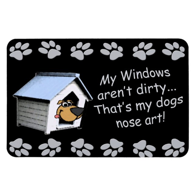 Magnet Flexible Drôle Chien Comic - Nez Art (Horizontal)