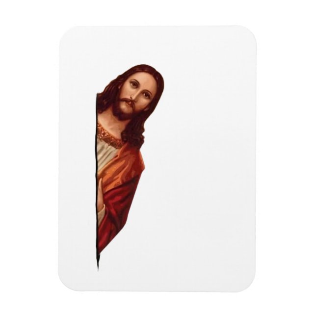 Magnet Flexible Drôle Citation Jésus Mème, J'Ai Vu Que Jésus (Vertical)
