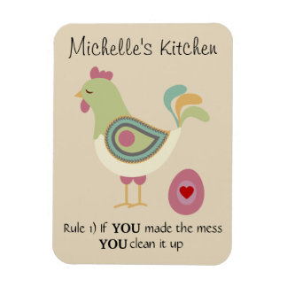 Magnet Flexible Drôle Cuisine personnalisée Règle poulet