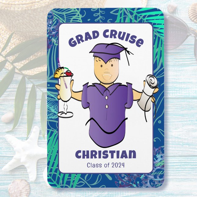 Magnet Flexible Drôle Drôle Cartoon de Graduation pour lui porte d (Créateur téléchargé)