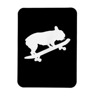 Magnet Flexible drôle français bulldog sur skboard cadeau