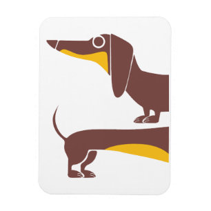 Magnet Flexible Drôle mignon dachshund pour parent chien long