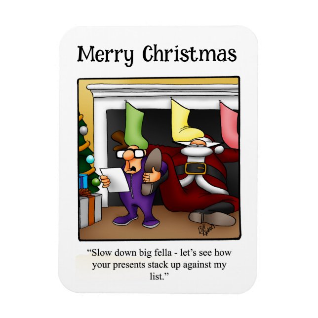 Magnet Flexible Drôle Père Noël Humour magnétique cadeau (Vertical)