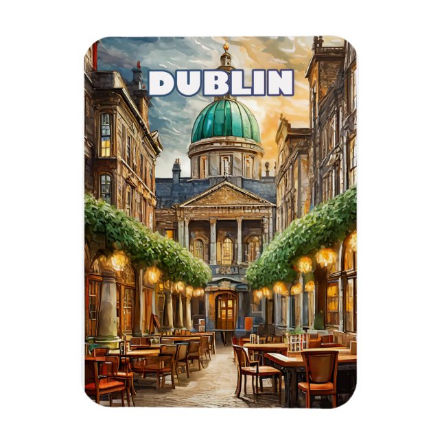 Magnet Flexible Dublin, cité aux mille nuances de vert (Vertical)
