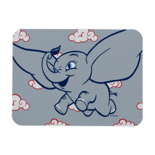 Magnet Flexible Dumbo  Dessin en duvet avec plumes