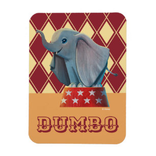 Magnet Flexible Dumbo  Podium Smiling Atop Circus