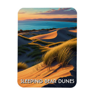 Magnet Flexible Dunes de l'Ours endormi Voyage dans le Michigan