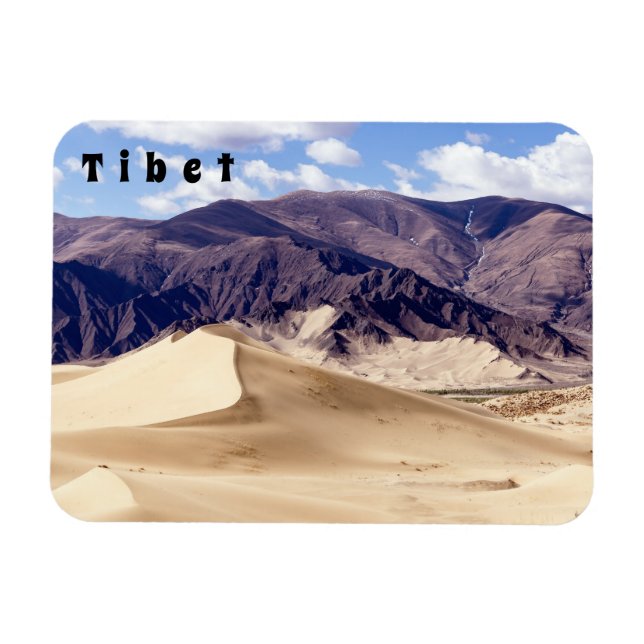 Magnet Flexible Dunes de sable près du monastère de Samye - Tibet (Horizontal)