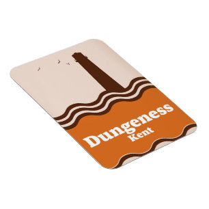 Magnet Flexible Dungeness Kent affiche de voyage de style vintage