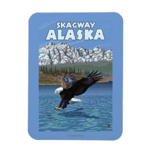 Magnet Flexible Eagle chauve plongeant - Skagway, Alaska