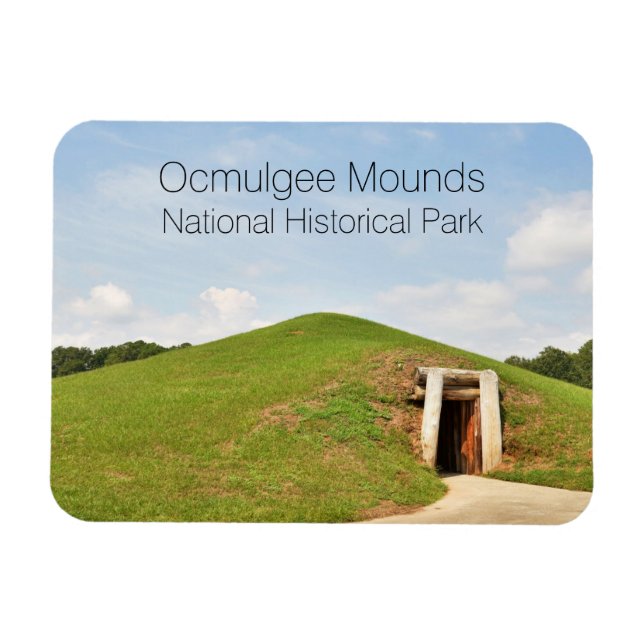 Magnet Flexible Earth Lodge, Ocmulgee Mounds, Géorgie (Horizontal)