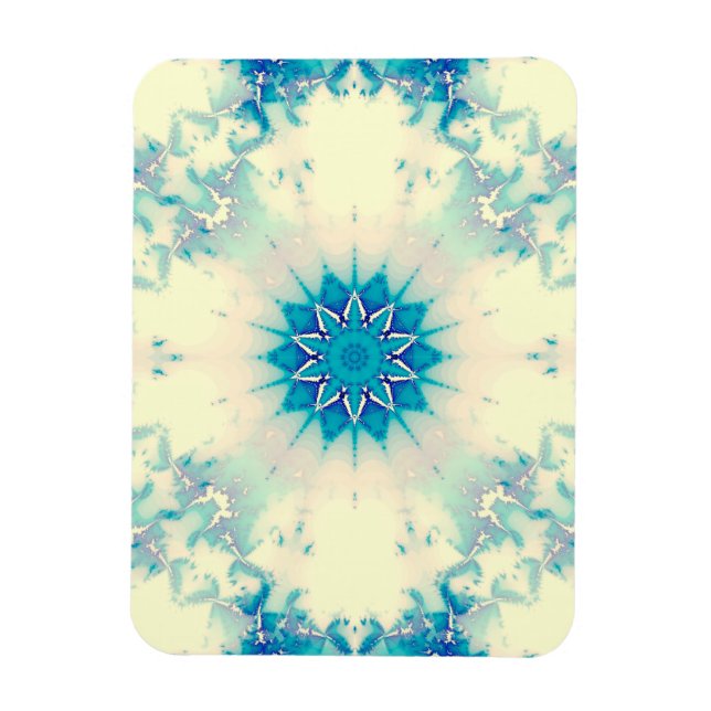 Magnet Flexible Eau congelée Flocon d'hiver bleu gelé (Vertical)