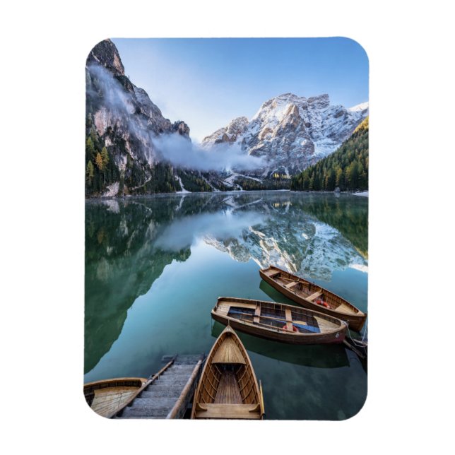 Magnet Flexible Eau | Pragser Wildsee Dolomites Italie (Vertical)