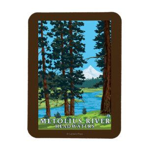 Magnet Flexible Eaux centrales de la rivière Metolius, Oregon