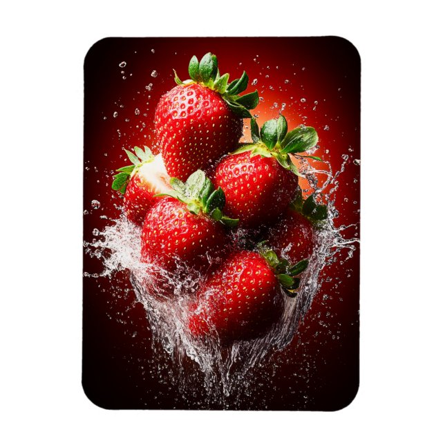 Magnet Flexible Éclaboussure de fraise (Vertical)