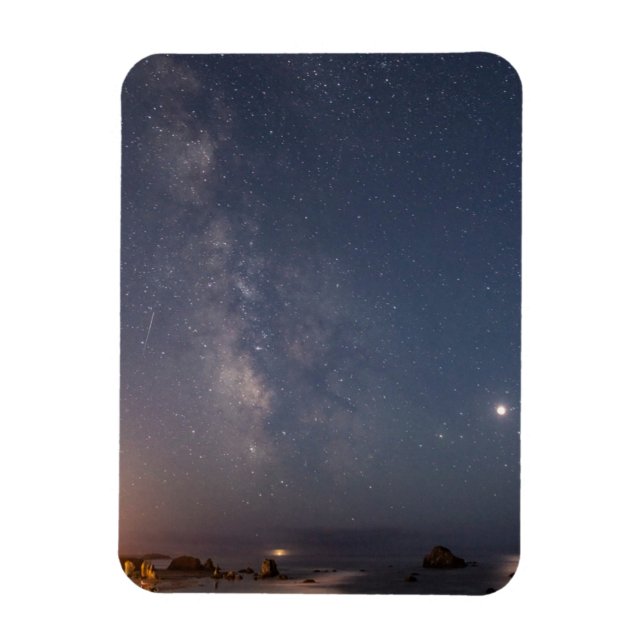 Magnet Flexible Éclipse lunaire et voie lactée | Bandon Beach Oreg (Vertical)