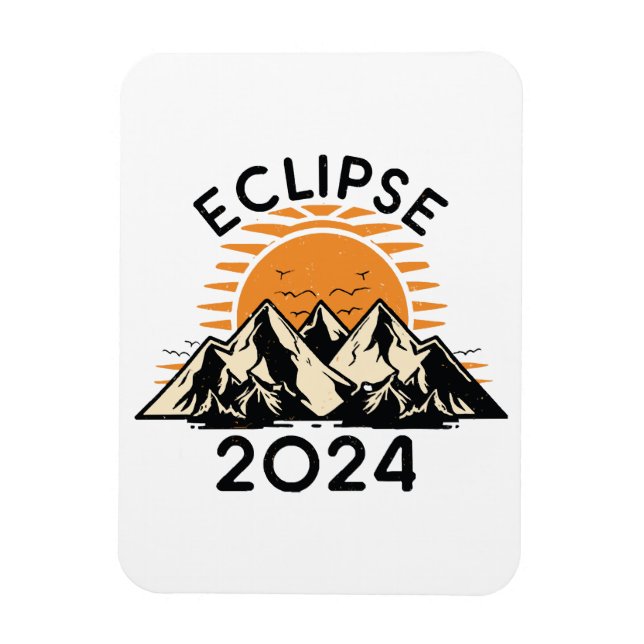 Magnet Flexible Éclipse solaire totale 2024 (Vertical)