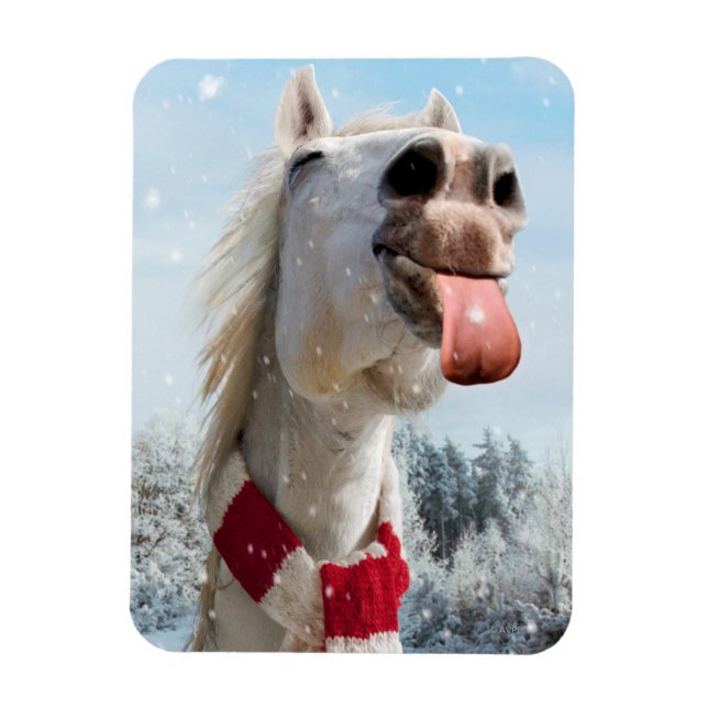 Magnet Flexible Éclosion de chevaux Snowflakes (Vertical)