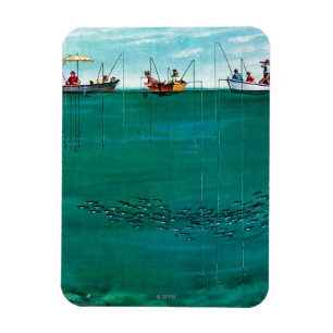 Magnet Flexible École des poissons parmi des lignes par Thornton