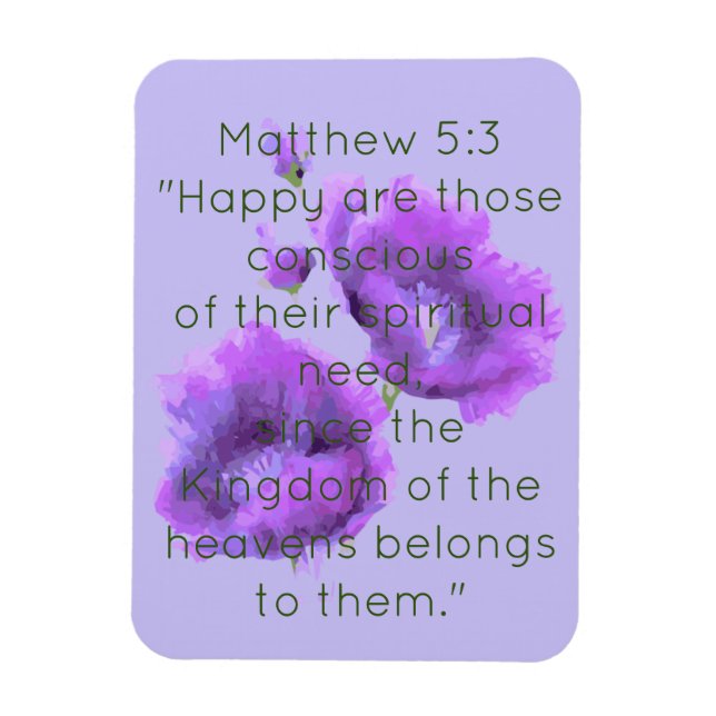 Magnet Flexible Écriture Verse Message spirituel Royaume (Vertical)
