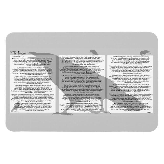 Magnet Flexible Edgar Allan Poe Le Corbeau (Horizontal)