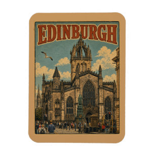 Magnet Flexible Édimbourg vintage Écosse cadeaux capit & souvenirs