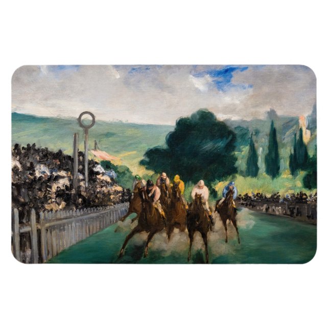 Magnet Flexible Edouard Manet - Les courses à Longchamp (Horizontal)