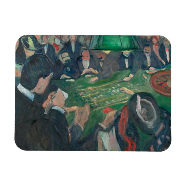 Magnet Flexible Edvard Munch - À la table de roulette (Horizontal)