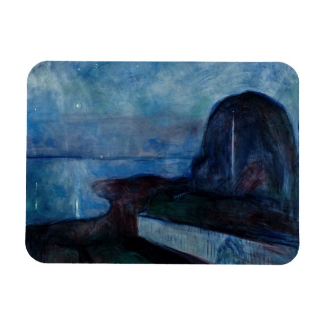 Magnet Flexible Edvard Munch - Nuit étoilée 1893 (Horizontal)