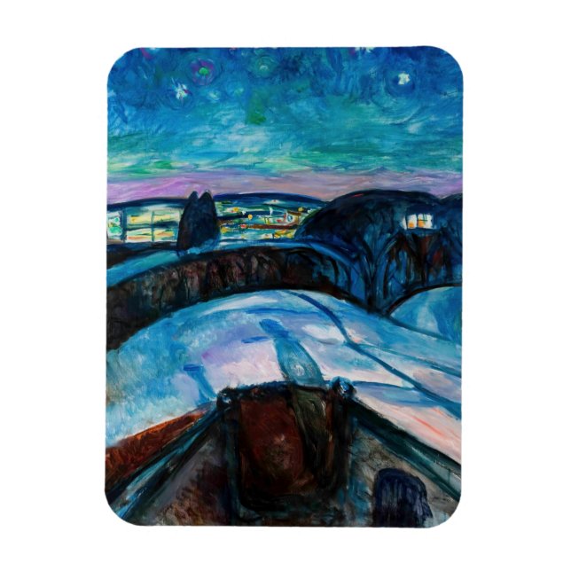 Magnet Flexible Edvard Munch - Nuit étoilée 1922 (Vertical)
