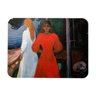 Magnet Flexible Edvard Munch - Rouge et Blanc