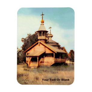 Magnet Flexible Église russe en bois
