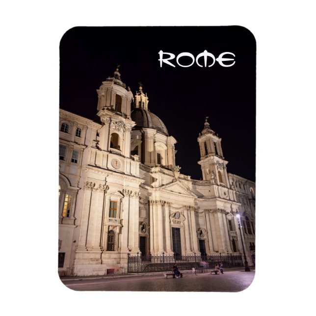 Magnet Flexible Eglise Sant Agnese sur la Piazza Navona - Rome (Vertical)