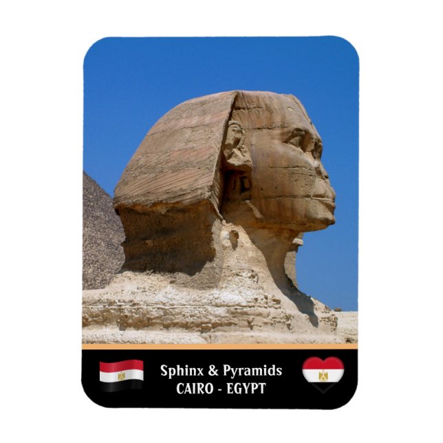 Magnet Flexible Egypte, Sphinx & Pyramides - Ancien Caire (Unesco) (Vertical)