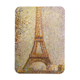 Magnet Flexible Eiffel Tower by Georges Seurat, Vintage Fine Art