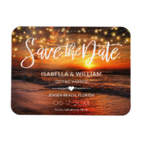 Elegant Beach Summer Wedding Save the Date