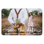 Élégant Calligraphy Couple Photo Save The Date