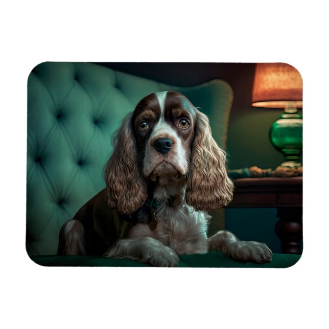 Magnet Flexible Elégant Cocker Spaniel Classic Portrait Design (Horizontal)