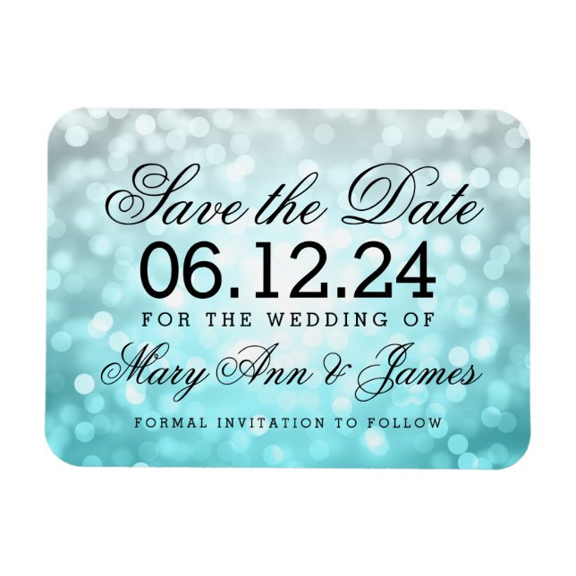 Magnet Flexible Élégant Enregistrer La Date Beach Ombre Parties sc (Horizontal)