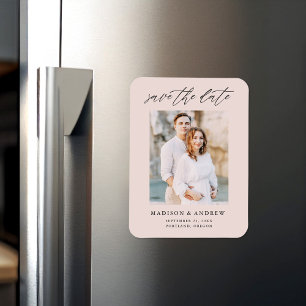 Magnet Flexible Élégant faire-part de date de mariage avec photo r