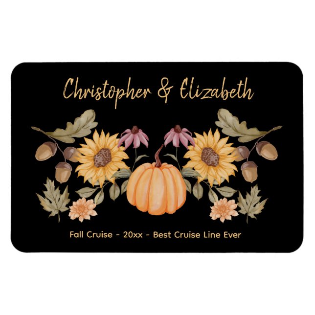 Magnet Flexible Elégant Floral Automne Cabine de l'automne Croisiè (Horizontal)