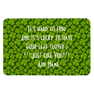 Magnet Flexible Elegant Four Leaf Clover Floral