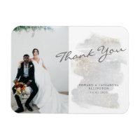Élégant Merci Mariage gris-argenté avec l'or