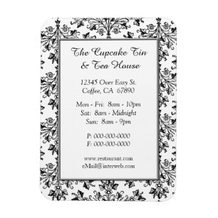 Magnet Flexible Elégant modèle Damask Restaurant Aimant personnali