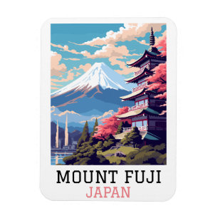 Magnet Flexible Élégant Mont Fuji Japon Voyage Art