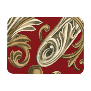 Magnet Flexible Elégant Motif Botanique avec Foliage Tan