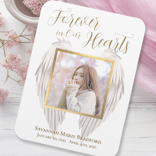 Magnet Flexible Élégant pour toujours dans nos coeurs Ange Ailes P