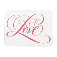 Élégant rose Fancy LOVE Script Lettres Coeur