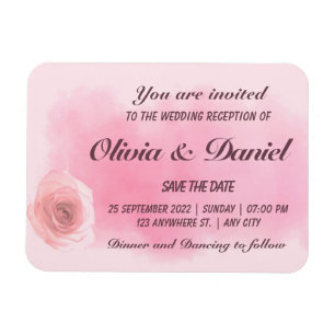 Magnet Flexible Élégant rose rose rose rose rose mariage