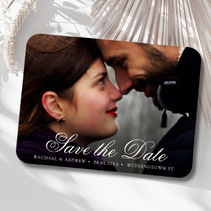 Magnet Flexible Élégant script photo personnalisée Enregistrer le 